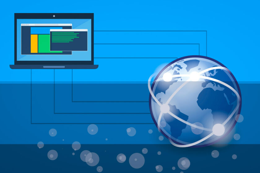l’infografica rappresenta come funziona un software per la progettazione di reti informatiche