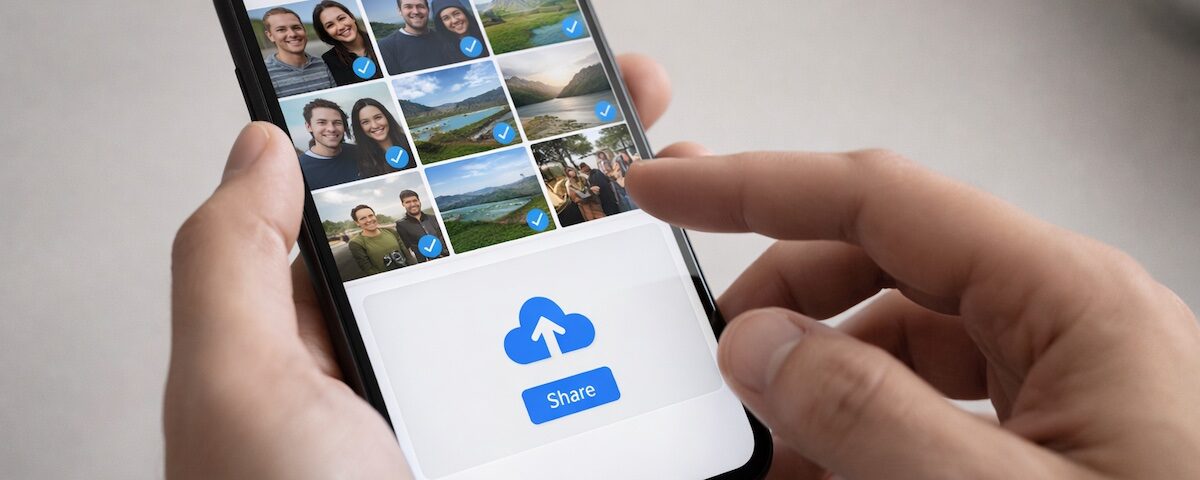 Carica foto online gratis da smartphone con selezione immagini