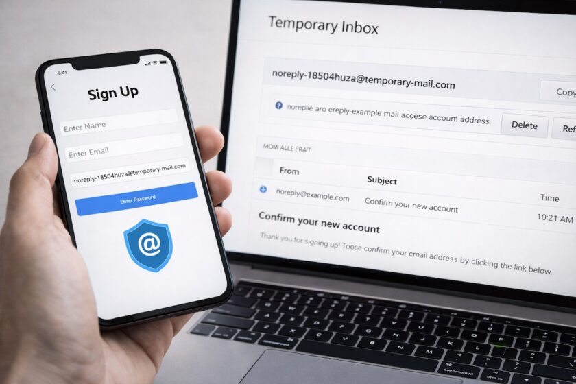 Email provvisorie usate per registrazione online e protezione privacy