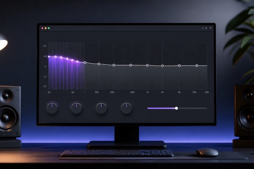 Equalizzatore audio PC aumento bassi frequenze basse