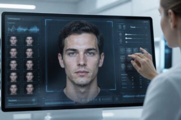 Software identikit online interfaccia intelligenza artificiale creazione volto